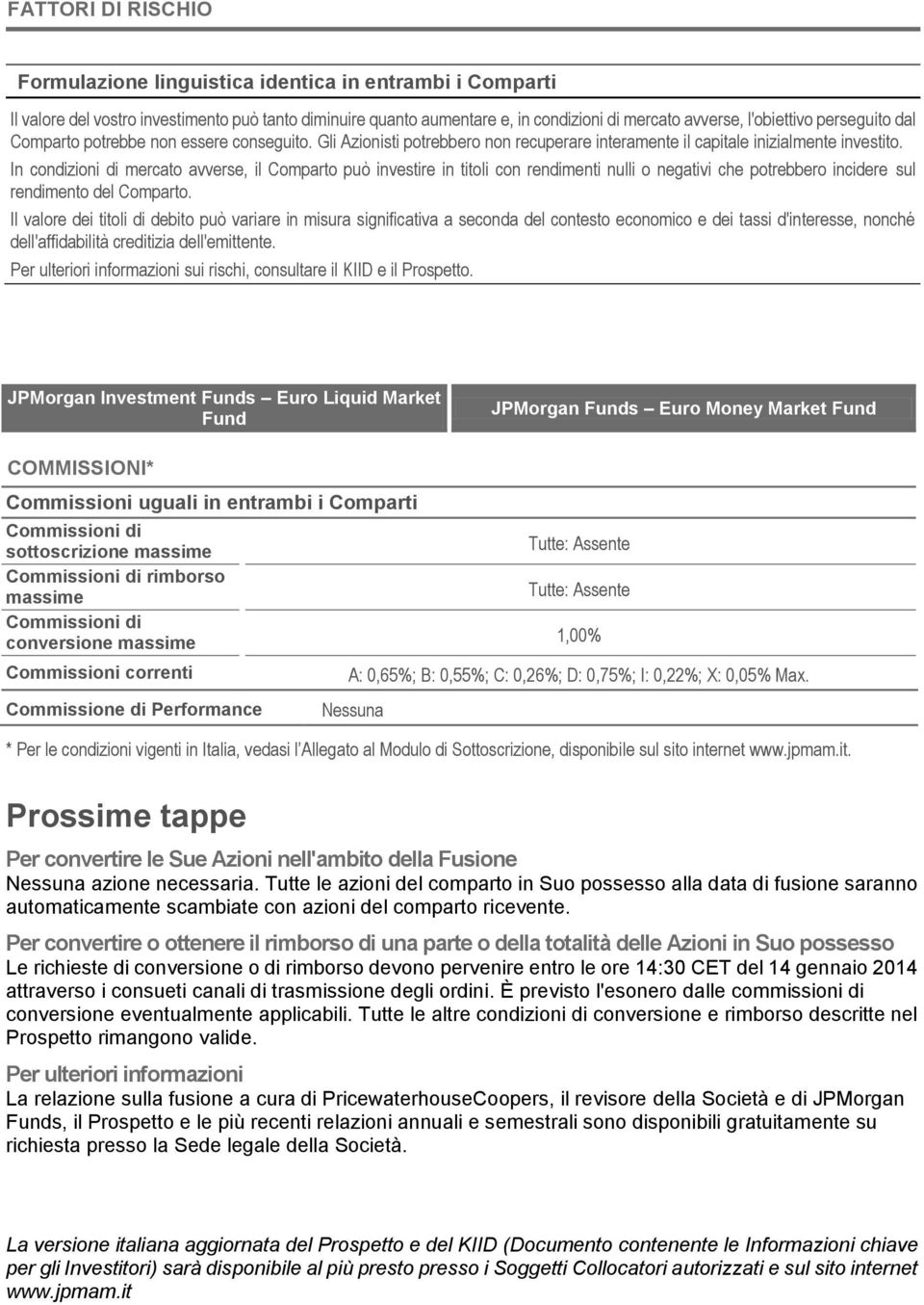 In condizioni di mercato avverse, il Comparto può investire in titoli con rendimenti nulli o negativi che potrebbero incidere sul rendimento del Comparto.