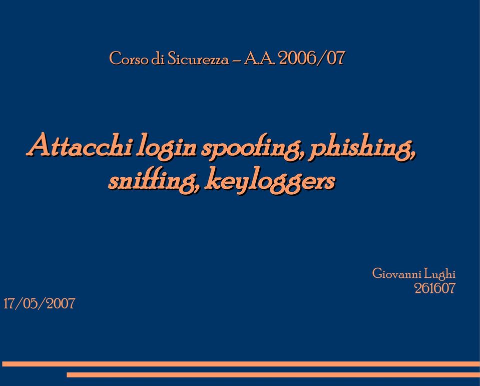 spoofing, phishing, sniffing,