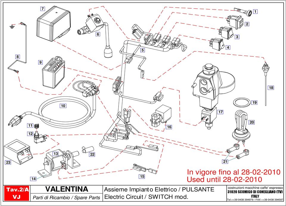 Elettrico / PULSANTE 30 SCOMIGO DI CONEGLIANO (TV) Electric Circuit /