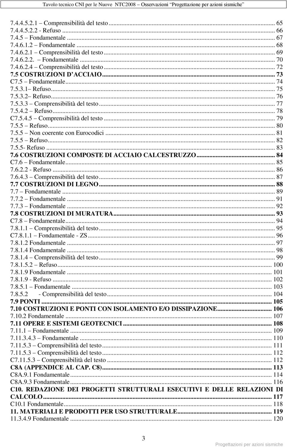 5.4.5 Comprensibilità del testo... 79 7.5.5 Refuso... 80 7.5.5 Non coerente con Eurocodici... 81 7.5.5 Refuso... 82 7.5.5- Refuso... 83 7.6 COSTRUZIONI COMPOSTE DI ACCIAIO CALCESTRUZZO... 84 C7.