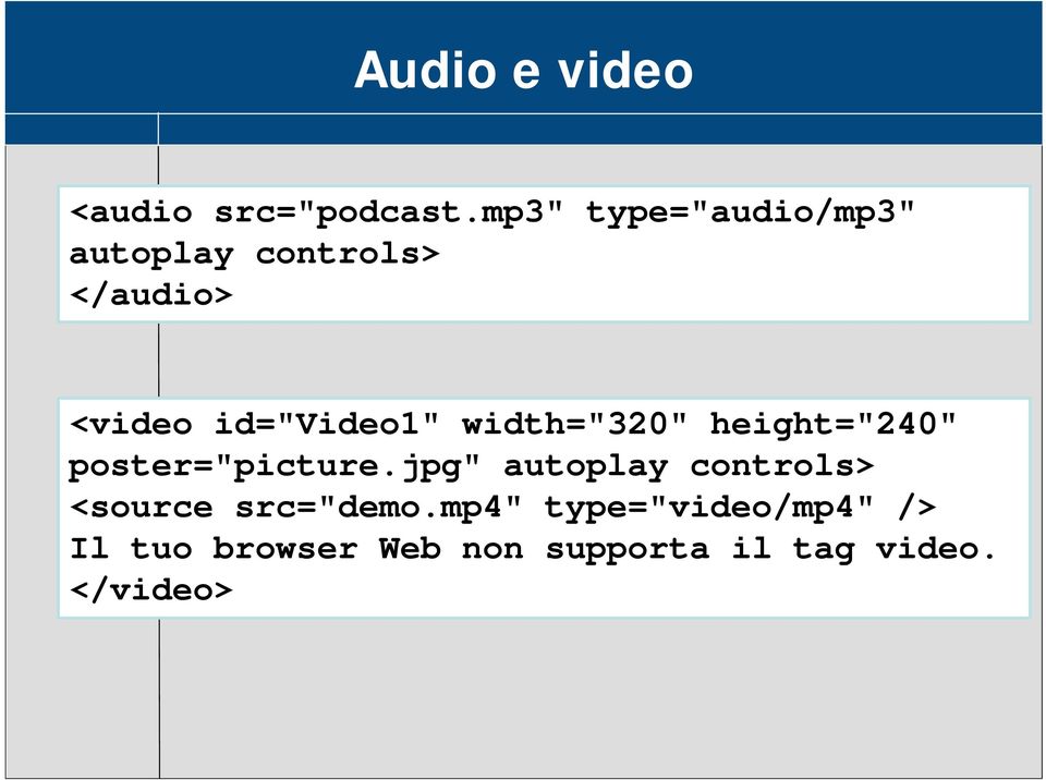 id="video1" width="320" height="240" poster="picture.