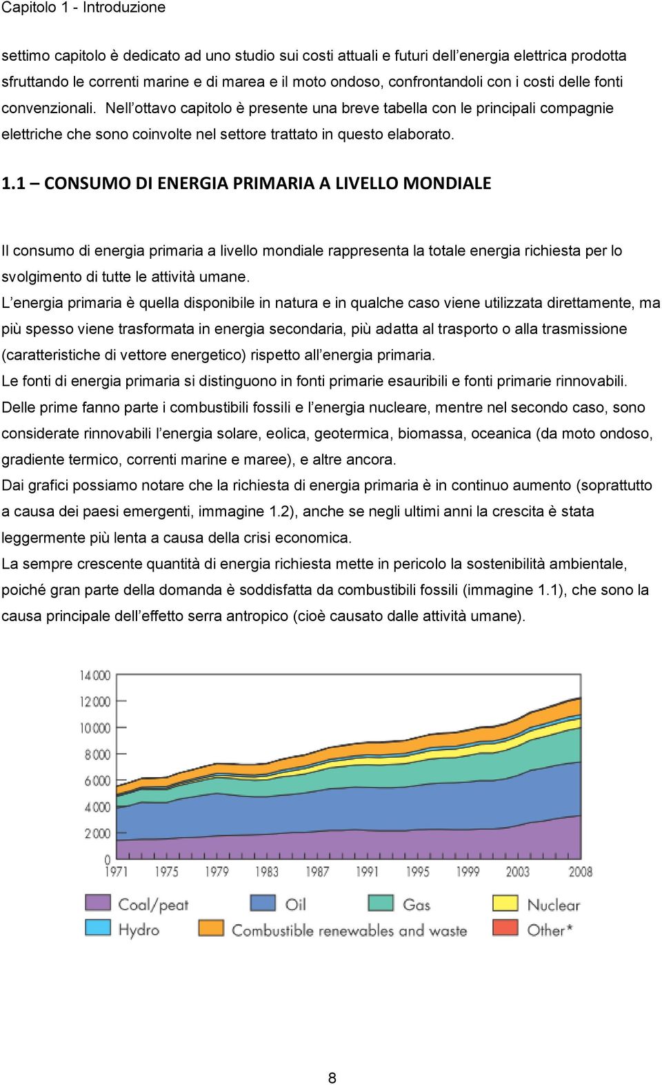 Nell ottavo capitolo è presente una breve tabella con le principali compagnie elettriche che sono coinvolte nel settore trattato in questo elaborato. 1.