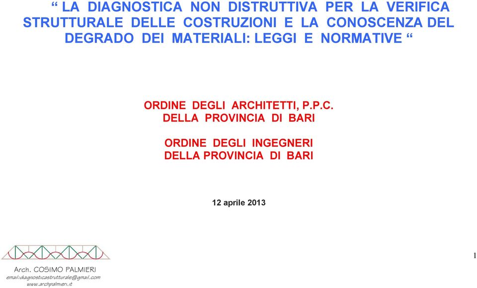 NORMATIVE ORDINE DEGLI ARCH