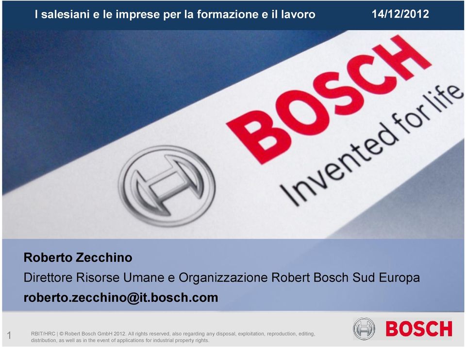 Organizzazione Robert Bosch