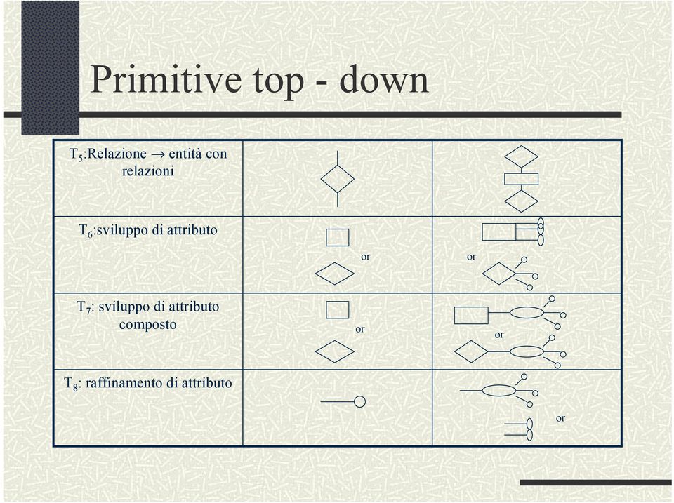 attributo or or T 7 : sviluppo di