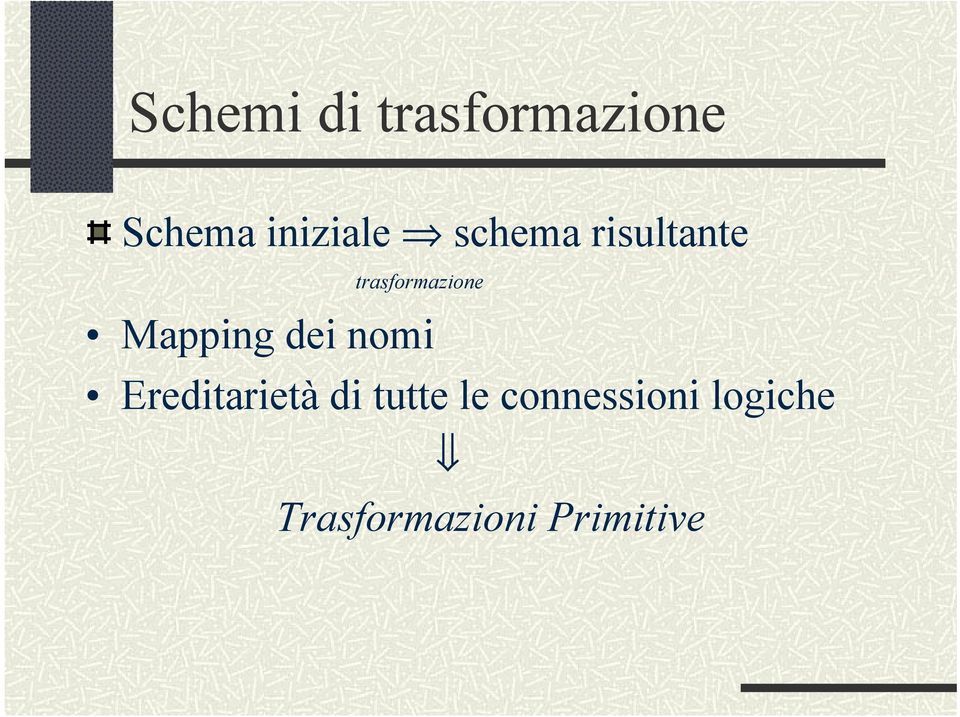 trasformazione Mapping dei nomi