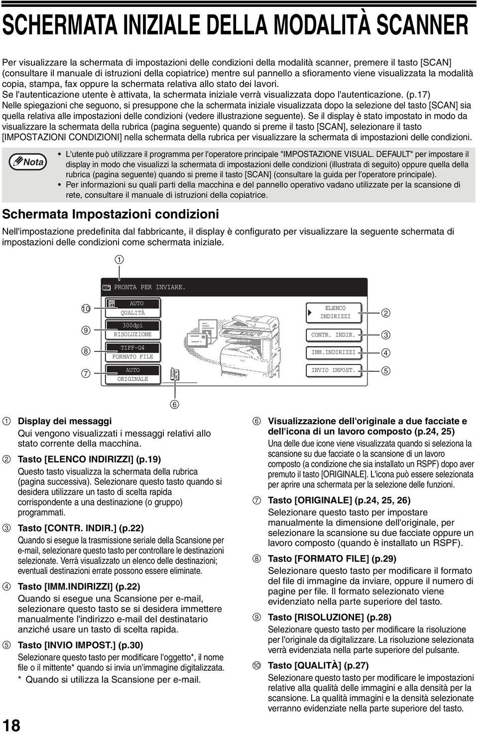 Se l'autenticazione utente è attivata, la schermata iniziale verrà visualizzata dopo l'autenticazione. (p.