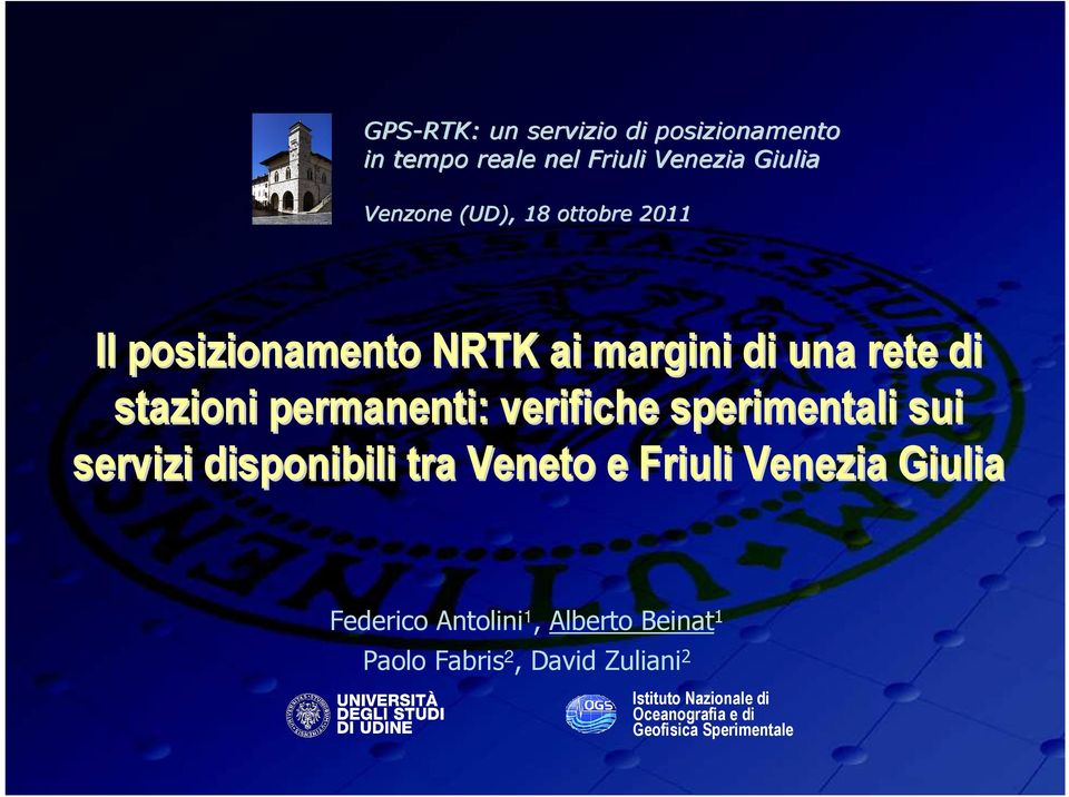 stazioni permanenti: verifiche sperimentali sui servizi disponibili tra Veneto e