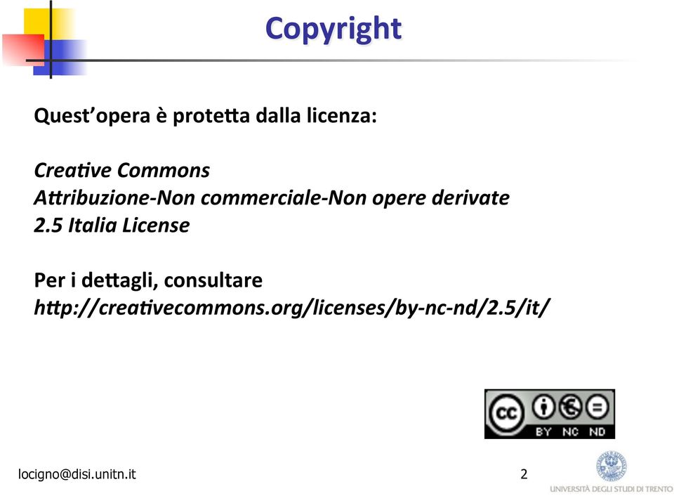 5 Italia License Per i de2agli, consultare