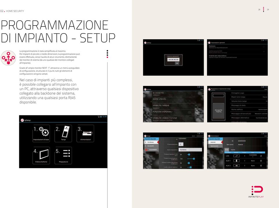 Per impianti di piccole o medie dimensioni, la programmazione può essere effettuata, senza l ausilio di alcun strumento, direttamente dal monitor di sistema (da uno qualsiasi dei monitors collegati