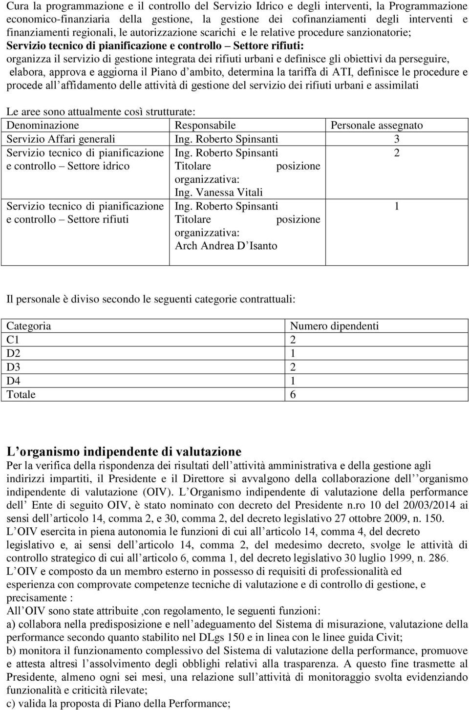 obiettivi da perseguire, elabora, approva e aggiorna il Piano d ambito, determina la tariffa di ATI, definisce le procedure e procede all affidamento delle attività di gestione del servizio dei