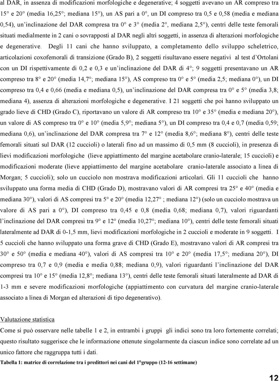 alterazioni morfologiche e degenerative.