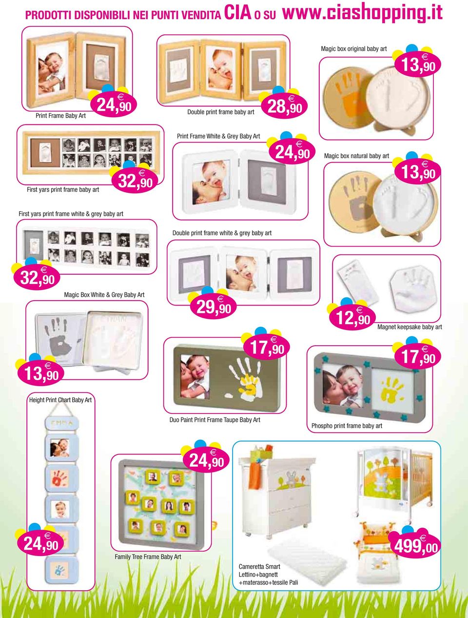 art 32,90 13,90 Magic Box White & Grey Baby Art 29,90 17,90 12,90 Magnet keepsake baby art 17,90 Height Print Chart Baby Art Duo Paint