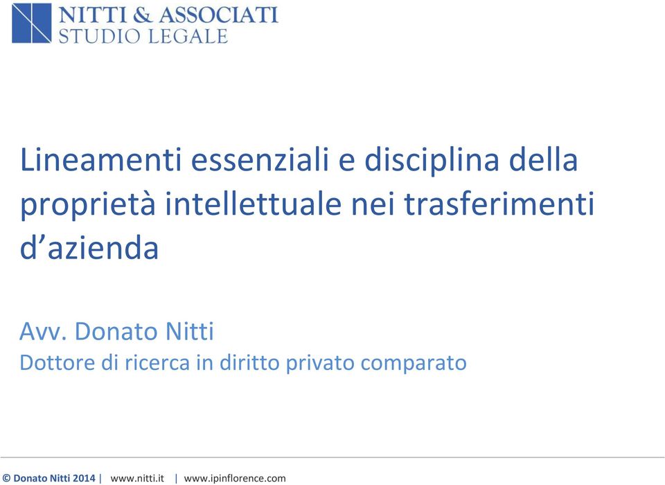 Donato Nitti Dottore di ricerca in diritto privato