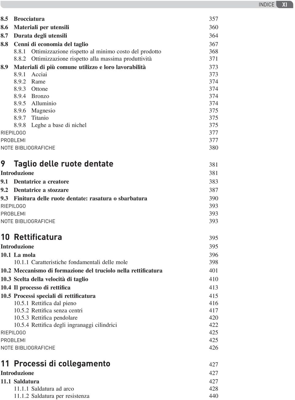 1 Dentatrice a creatore 383 9.2 Dentatrice a stozzare 387 9.