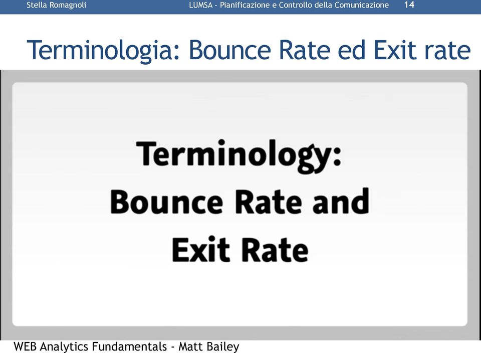 Comunicazione 14 Terminologia: Bounce