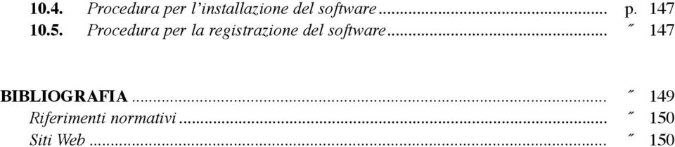 Procedura per la registrazione del software.