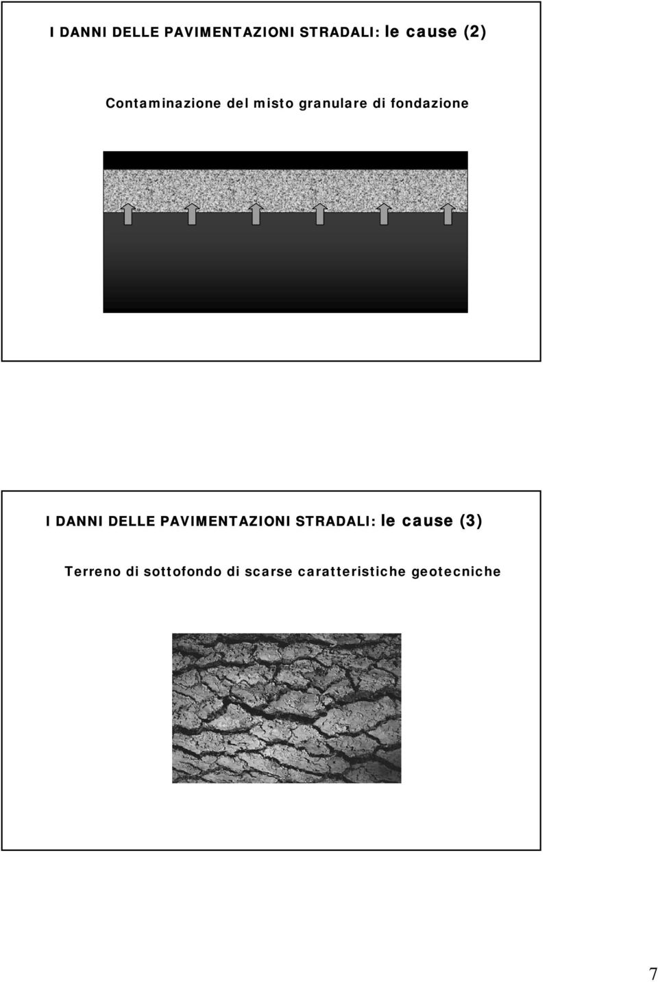 DANNI DELLE PAVIMENTAZIONI STRADALI: le cause (3)