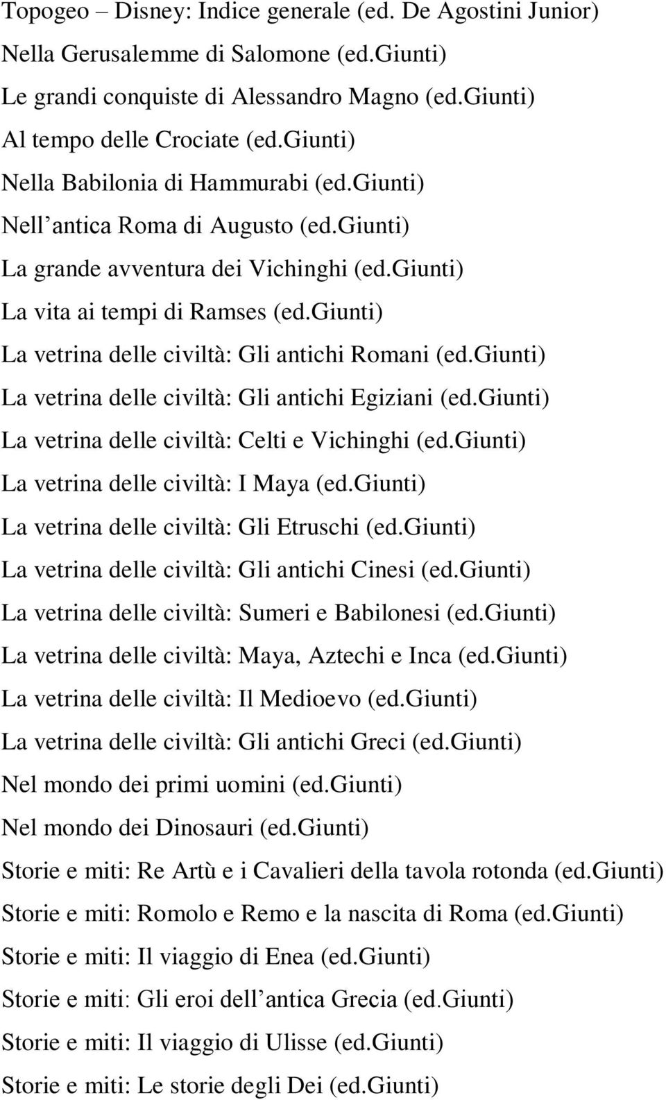 giunti) La vetrina delle civiltà: Gli antichi Romani (ed.giunti) La vetrina delle civiltà: Gli antichi Egiziani (ed.giunti) La vetrina delle civiltà: Celti e Vichinghi (ed.