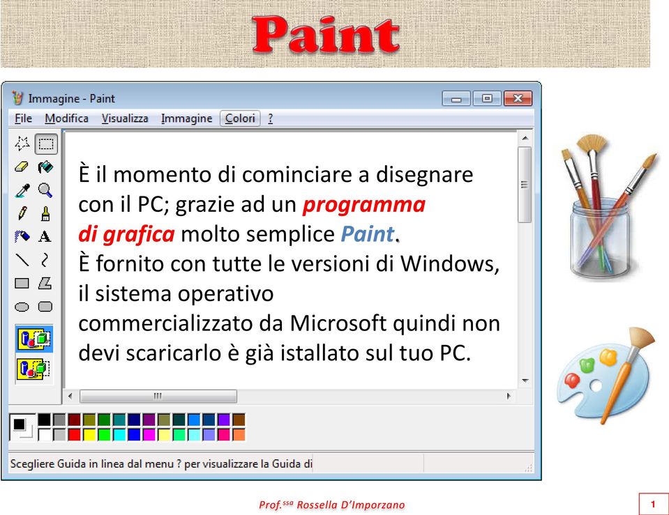 È fornito con tutte le versioni di Windows, il sistema operativo