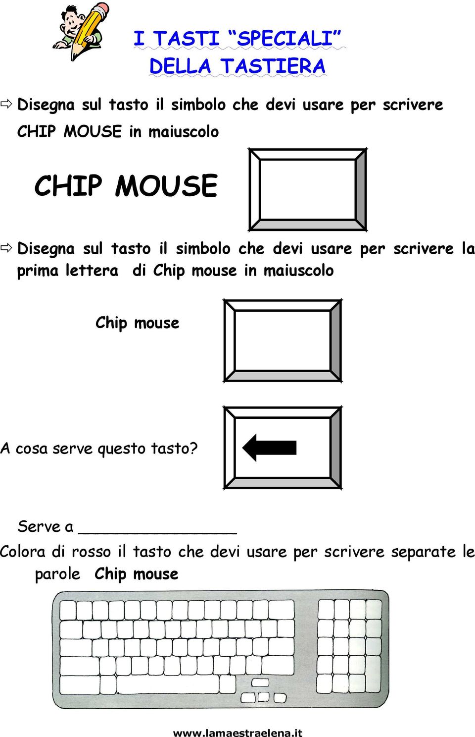 scrivere la prima lettera di Chip mouse in maiuscolo Chip mouse A cosa serve questo