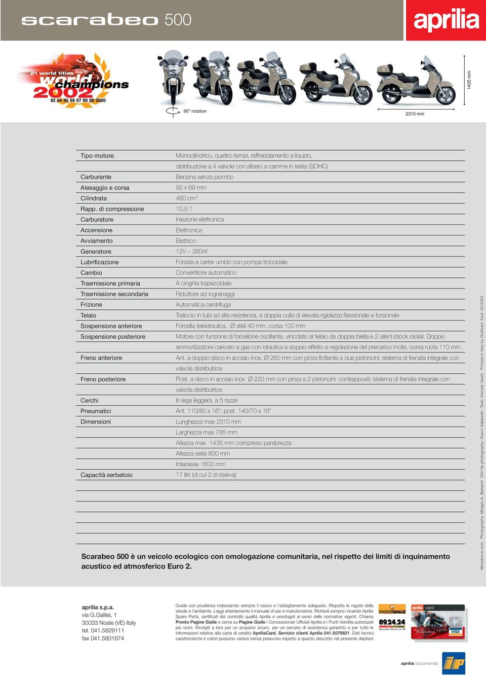 anteriore Freno posteriore Cerchi Pneumatici Dimensioni Capacità serbatoio Monocilindrico, quattro tempi, raffreddamento a liquido, distribuzione a 4 valvole con albero a camme in testa (SOHC)