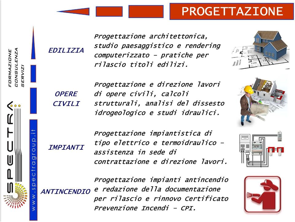 OPERE CIVILI Progettazione e direzione lavori di opere civili, calcoli strutturali, analisi del dissesto idrogeologico e studi idraulici.