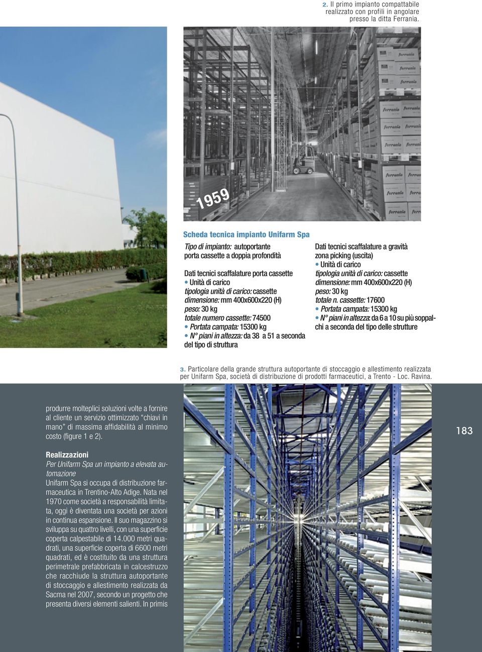 scaffalature porta cassette tipologia unità di carico: cassette Unità di carico dimensione: mm 400x600x220 (H) tipologia unità di carico: cassette peso: 30 kg dimensione: mm 400x600x220 (H) totale n.