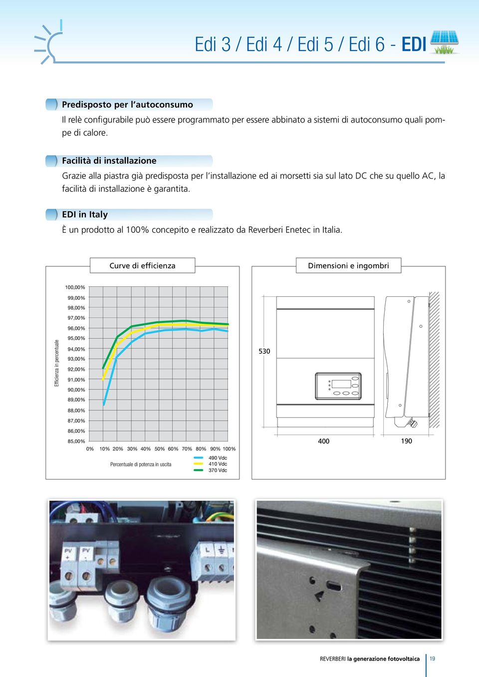 EDI in Italy È un prodotto al 100% concepito e realizzato da Reverberi Enetec in Italia.