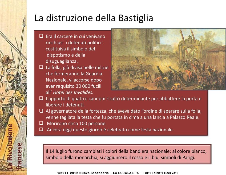 L apporto di quattro cannoni risultò determinante per abbattere la porta e liberare i detenuti.