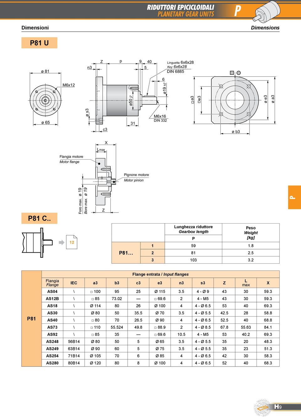 3 AS30 \ Ø 80 0 3. Ø 70 3. 4 - Ø. 42. 28 8.8 AS40 \ 80 70 26. Ø 90 4 4 - Ø 6. 2. 40 68.8 AS73 \ 110.24 49.8 88.9 2 4 - Ø 8. 67.8.63 84.1 AS92 \ 8 3 69.6 10. 4 - M 3 40.2 69.