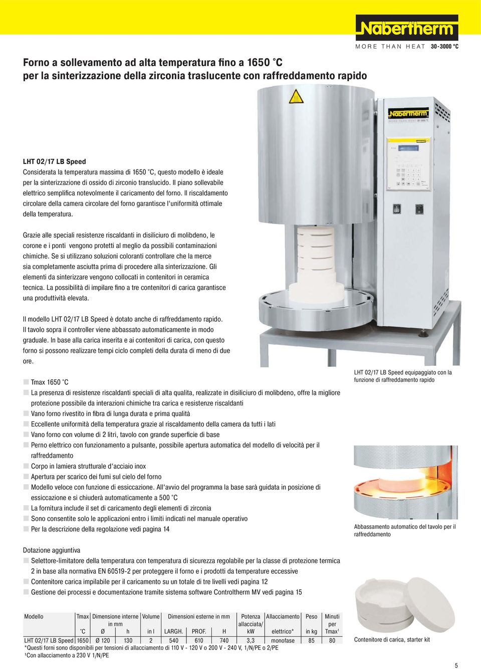 Il riscaldamento circolare della camera circolare del forno garantisce l uniformità ottimale della temperatura.