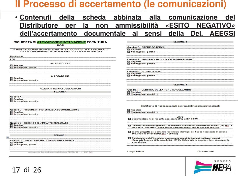 ammissibilità «ESITO NEGATIVO» dell accertamento documentale