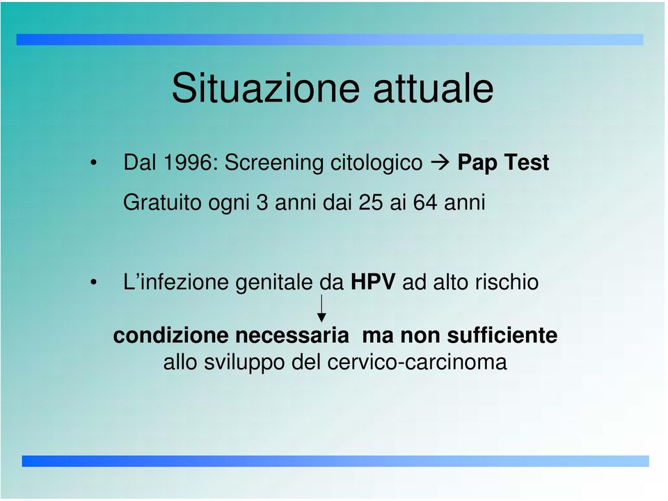 infezione genitale da HPV ad alto rischio condizione