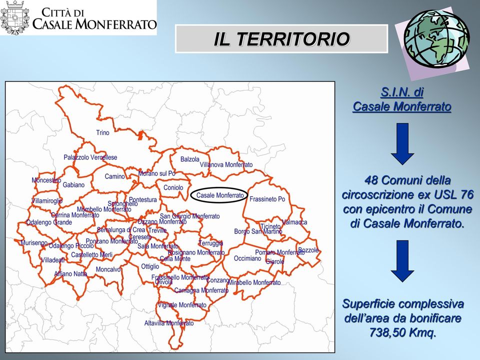 circoscrizione ex USL 76 con epicentro il