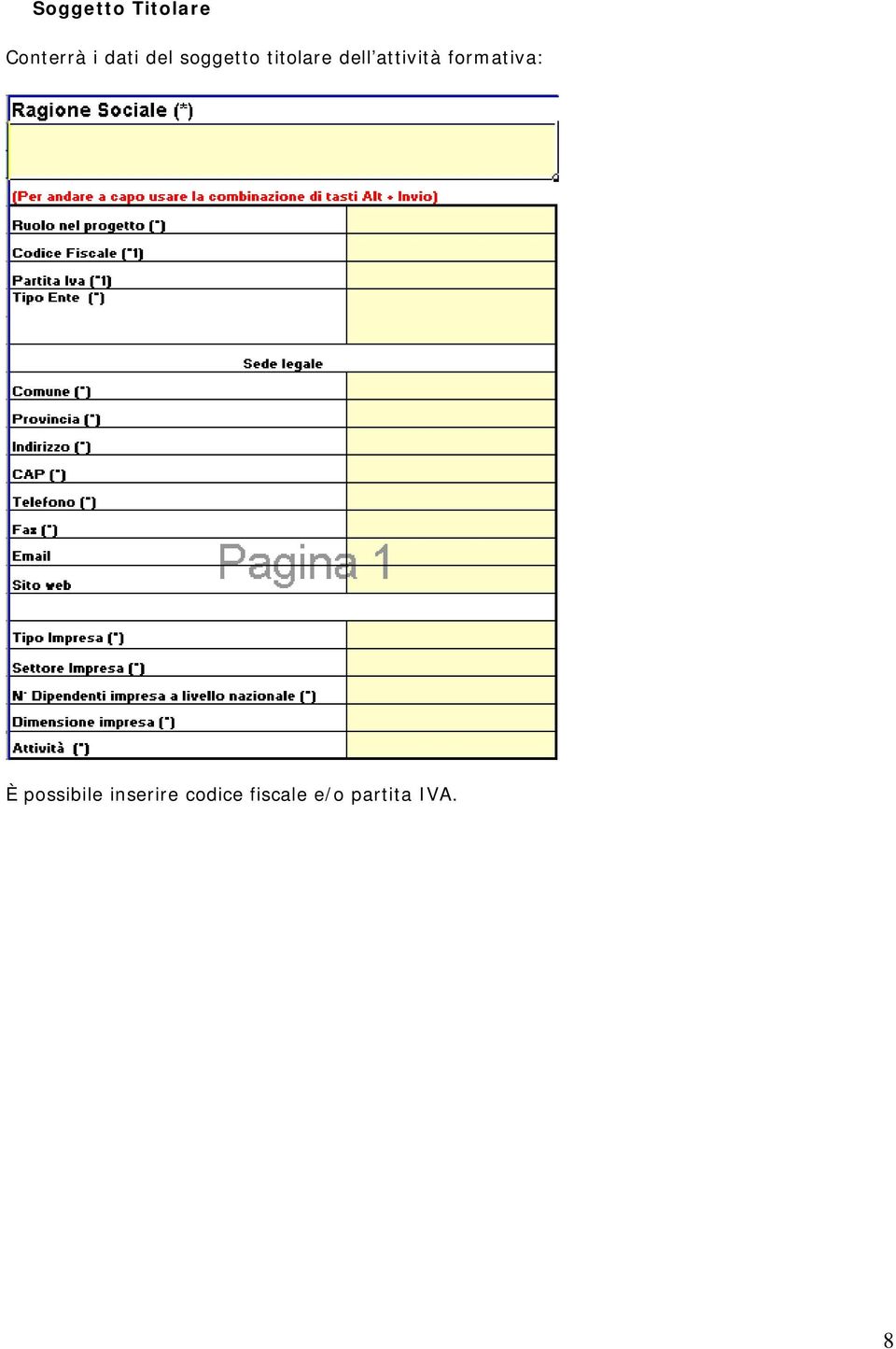 attività formativa: È possibile