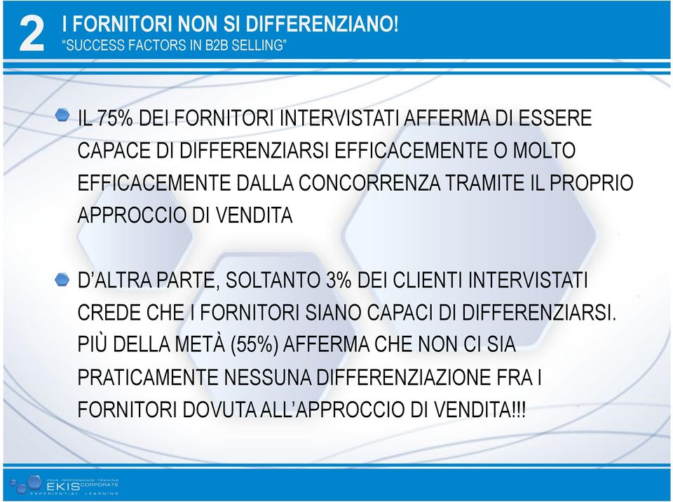 EFFICACEMENTE O MOLTO EFFICACEMENTE DALLA CONCORRENZA TRAMITE IL PROPRIO APPROCCIO DI VENDITA D ALTRA PARTE, SOLTANTO