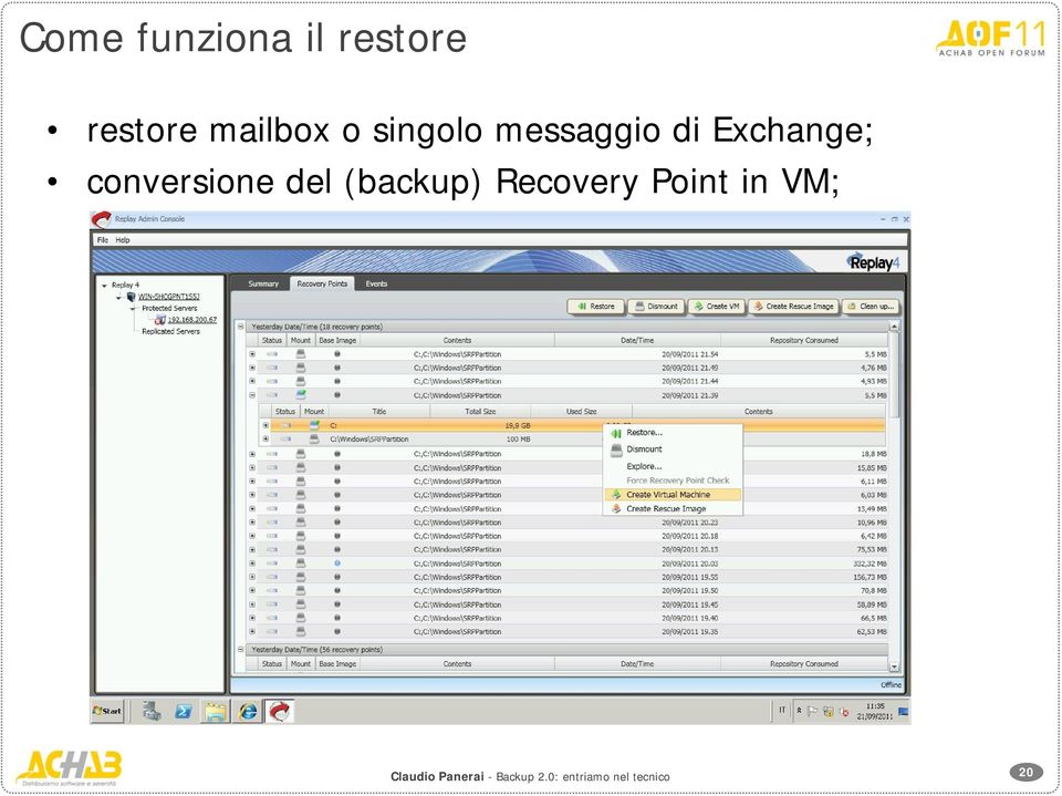 messaggio di Exchange;