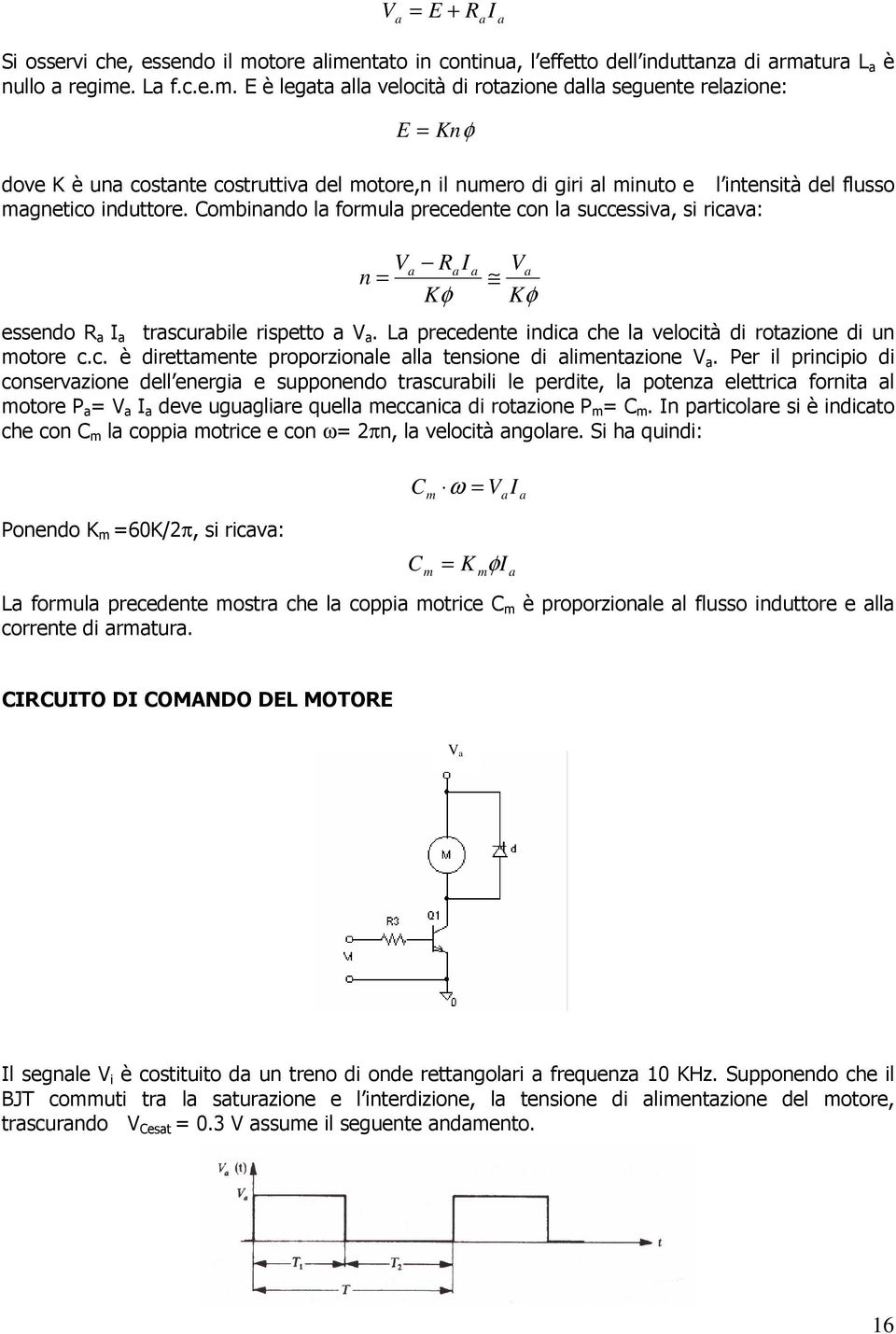 ntato in continua, l effetto dell induttanza di arma