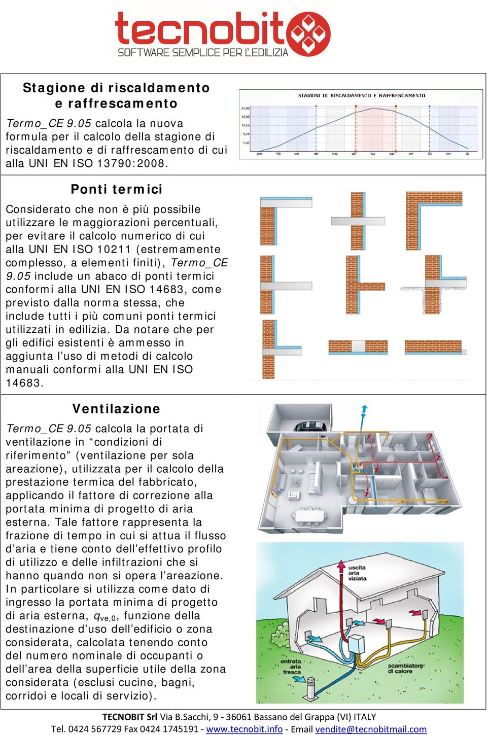 Termo_CE 9.05 include un abaco di ponti termici conformi alla UNI EN ISO 14683, come previsto dalla norma stessa, che include tutti i più comuni ponti termici utilizzati in edilizia.