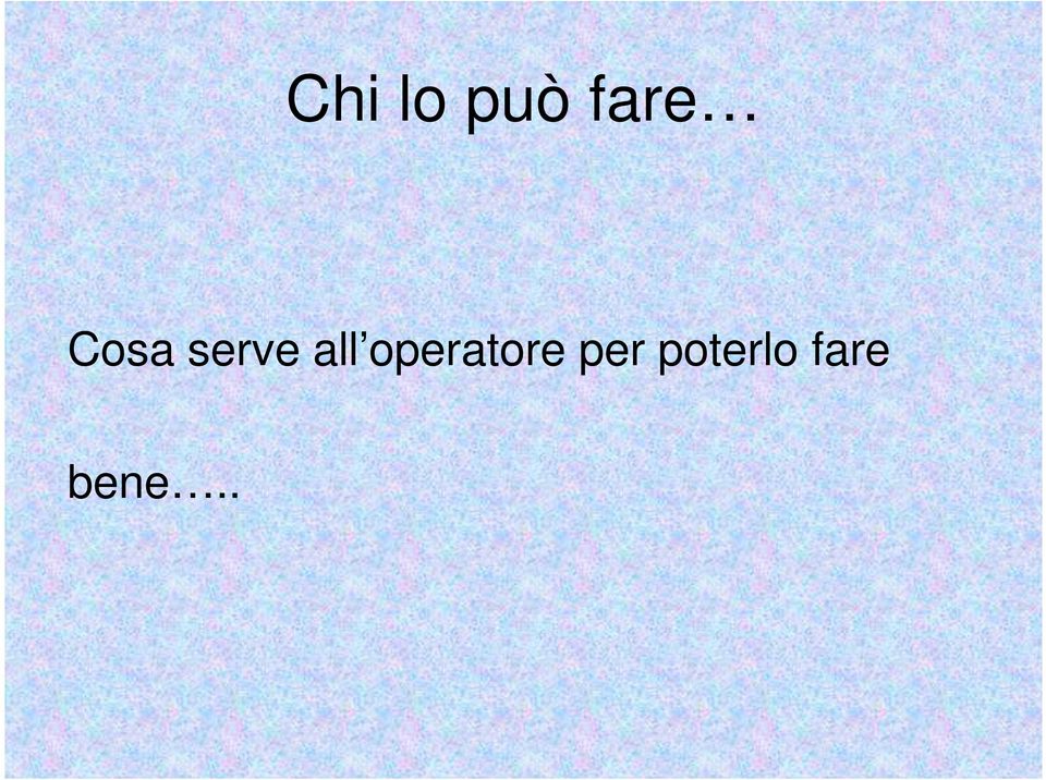 operatore per