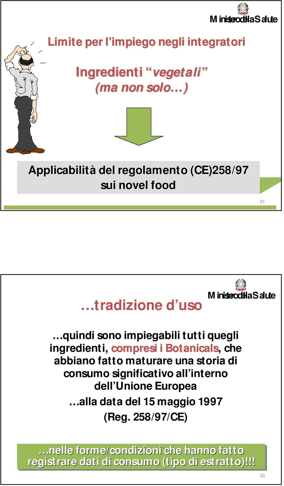 Botanicals, che abbiano fatto maturare una storia di consumo significativo all interno dell Unione Europea alla