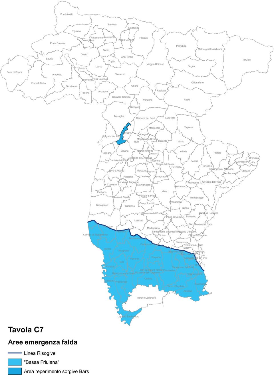 Gemona del Friuli Lusevera Montenars Taipana Forgaria nel Friuli Osoppo Artegna Magnano in Riviera Buia Tarcento Nimis Ragogna Majano Treppo Grande Attimis Cassacco Pulfero Savogna Colloredo di M.