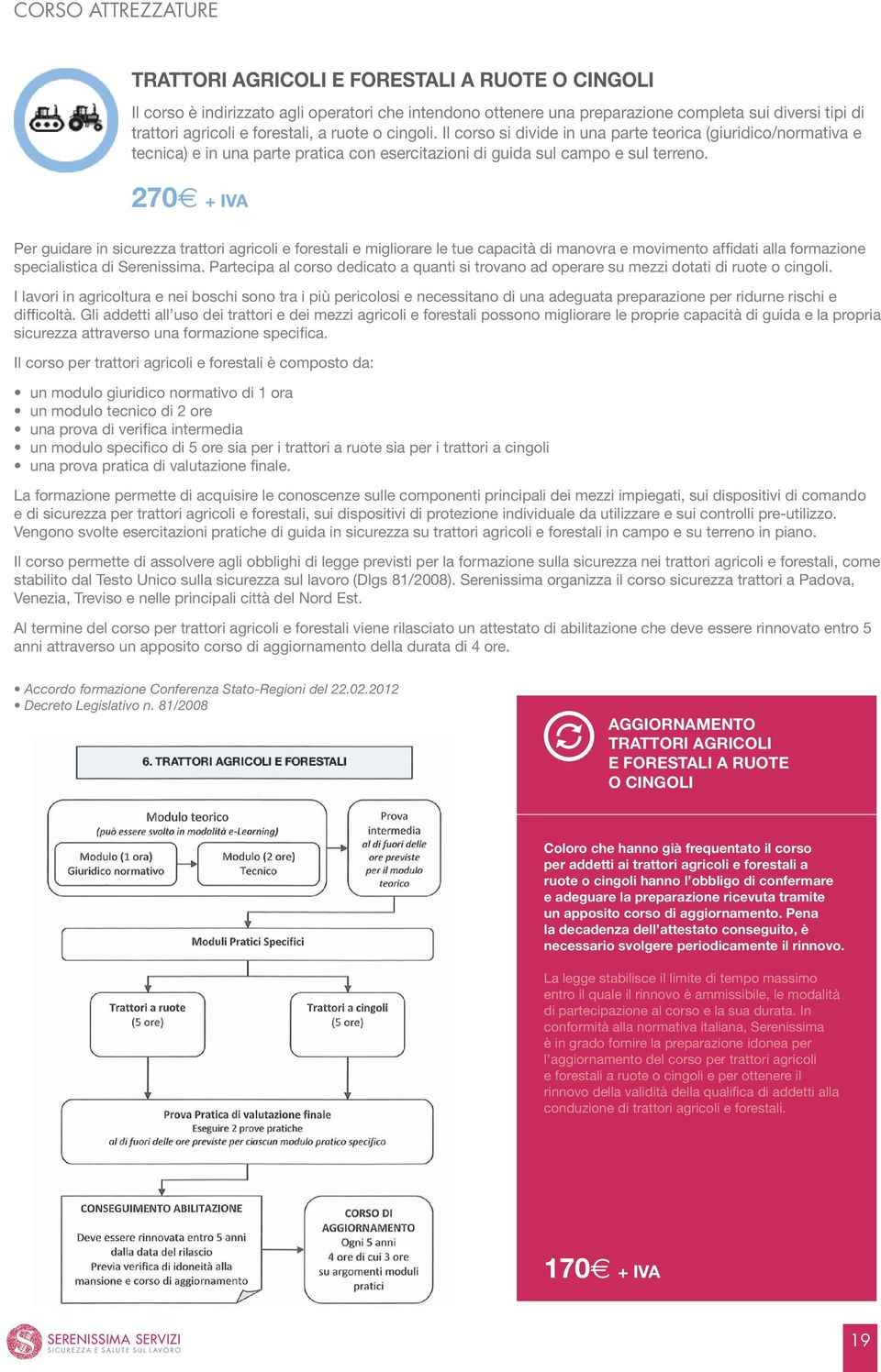 Per guidare in sicurezza trattori agricoli e forestali e migliorare le tue capacità di manovra e movimento affidati alla formazione specialistica di Serenissima.