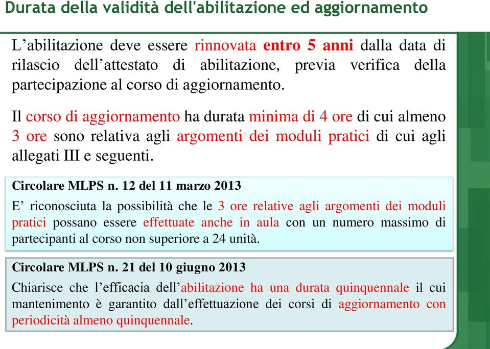 Circolare MLPS n.