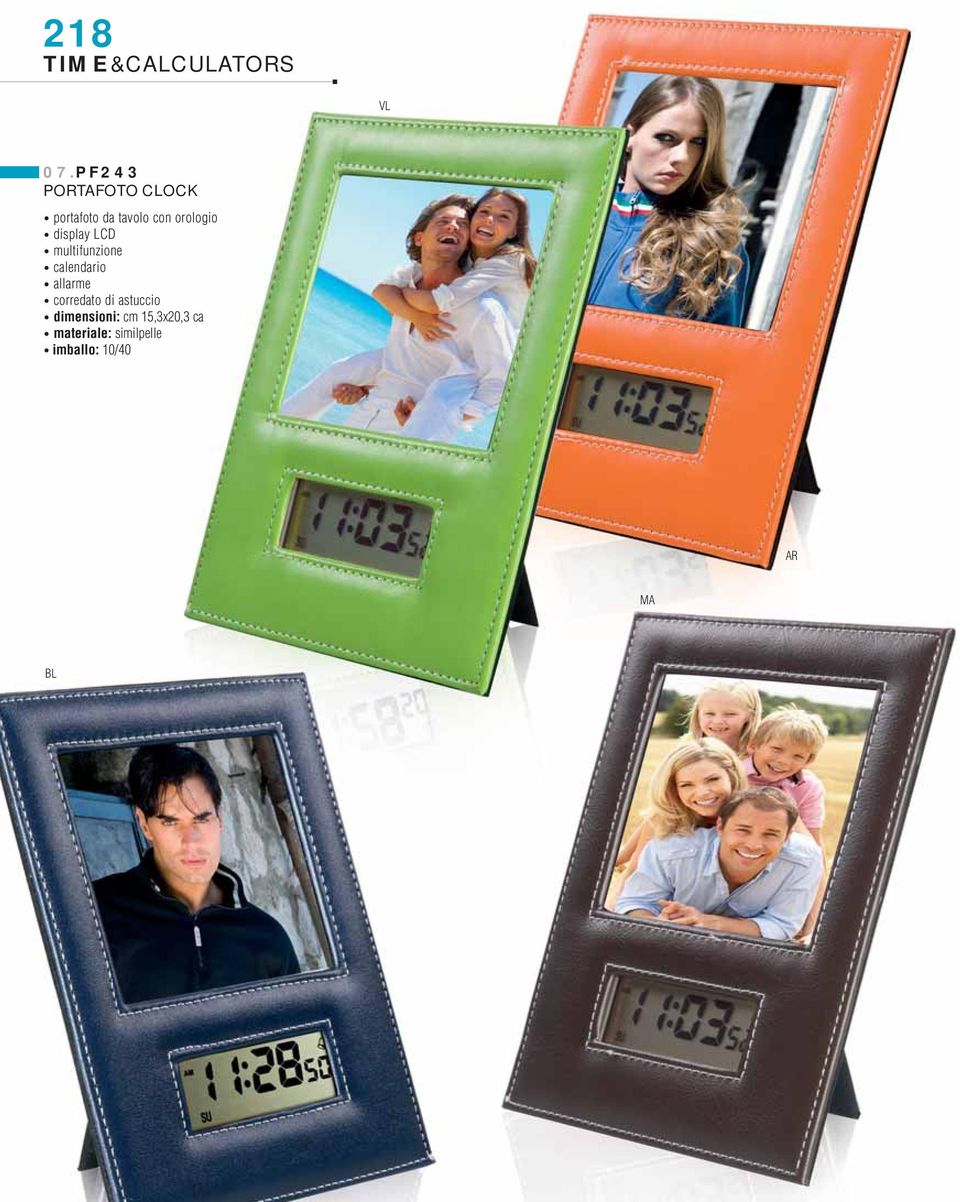 orologio display LCD multifunzione calendario