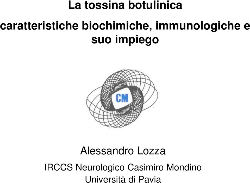 impiego Alessandro Lozza IRCCS