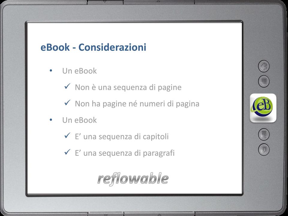 numeri di pagina Un ebook E una