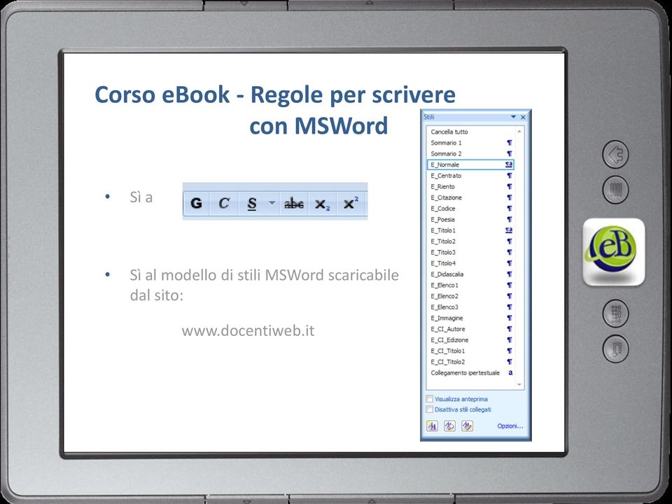 al modello di stili MSWord