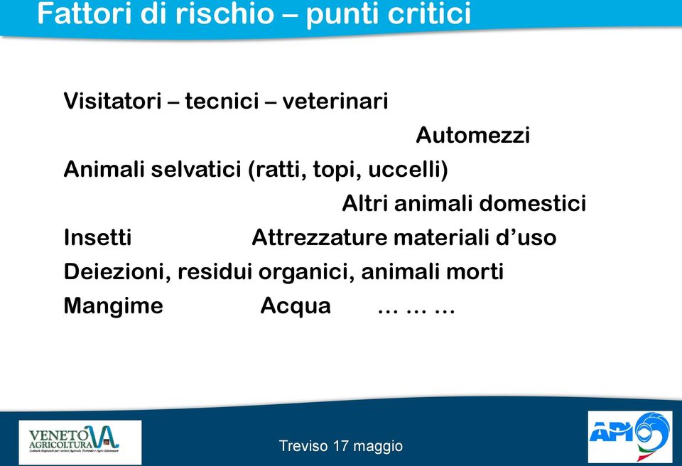 uccelli) Altri animali domestici Insetti Attrezzature